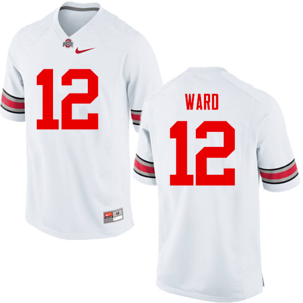 Ohio State Buckeyes #12 Denzel Ward College Football Jerseys Game-White